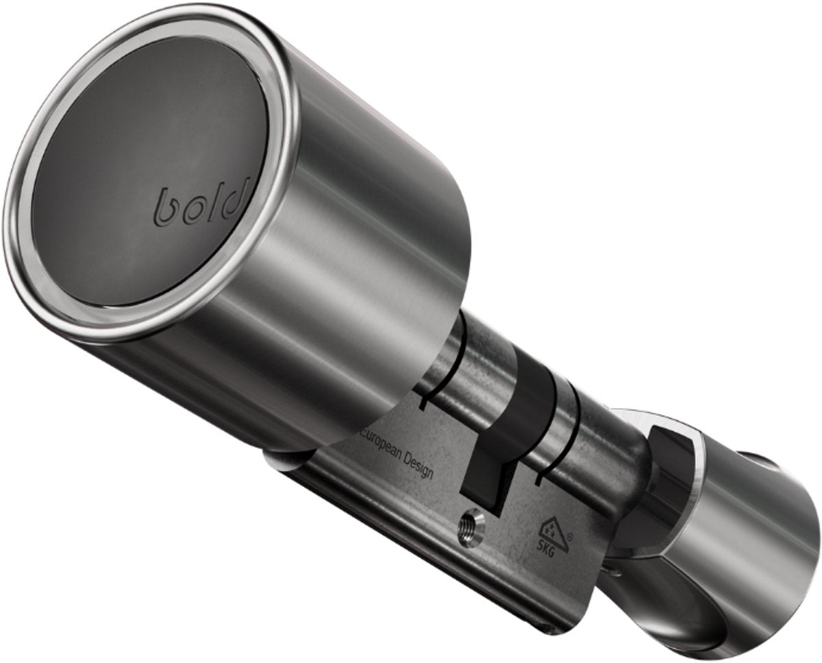 Bold Security Technology BV Bold Zylinder – Bold Elite – SX-35 – intelligentes Türschloss – Edelstahl – Silber