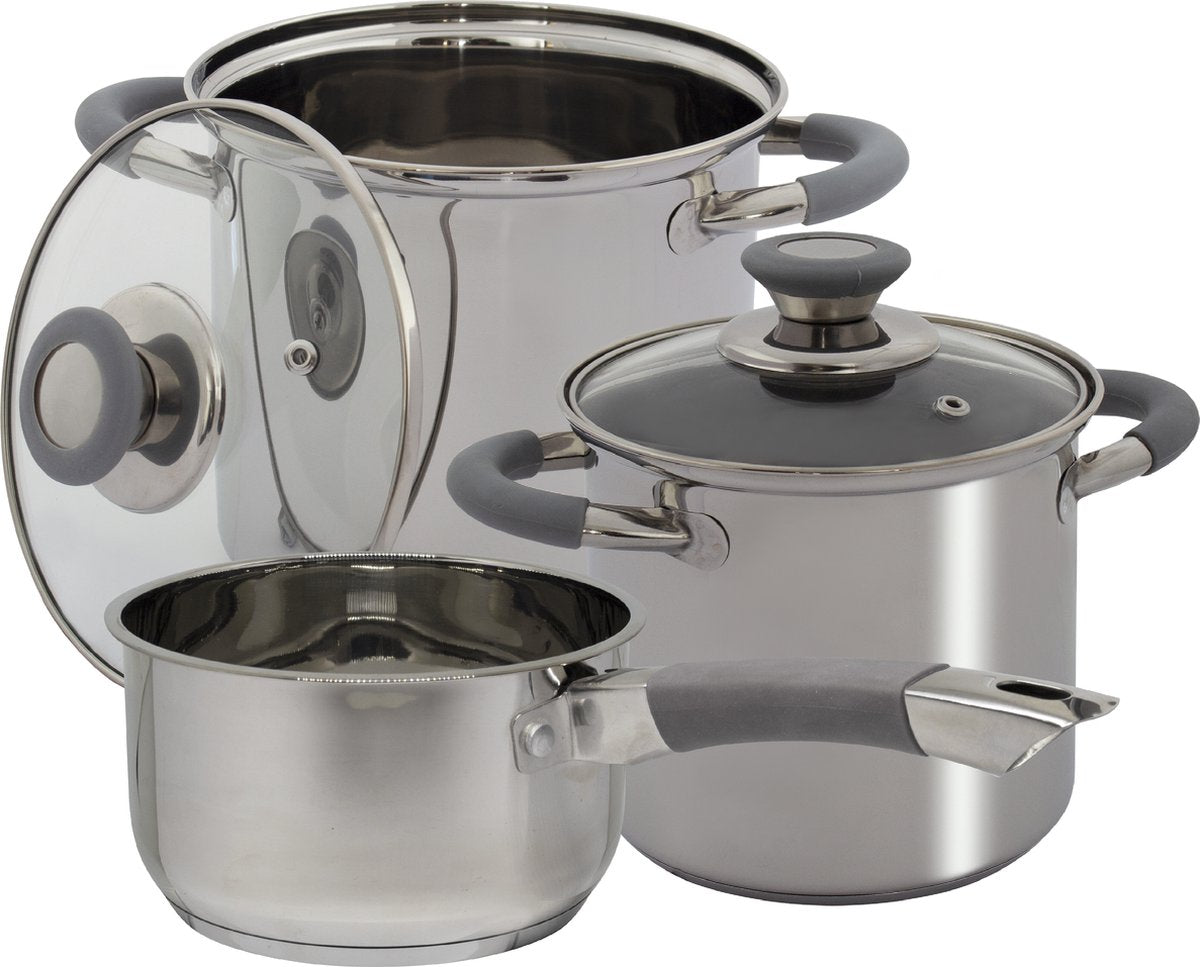 Eurotrail 3-teiliger Pan Set Dunbar Edelstahl