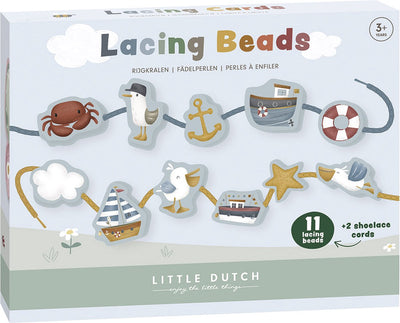Little Dutch Perlen zum Auffädeln aus Holz, Sailors Bay – Lernspielzeug
