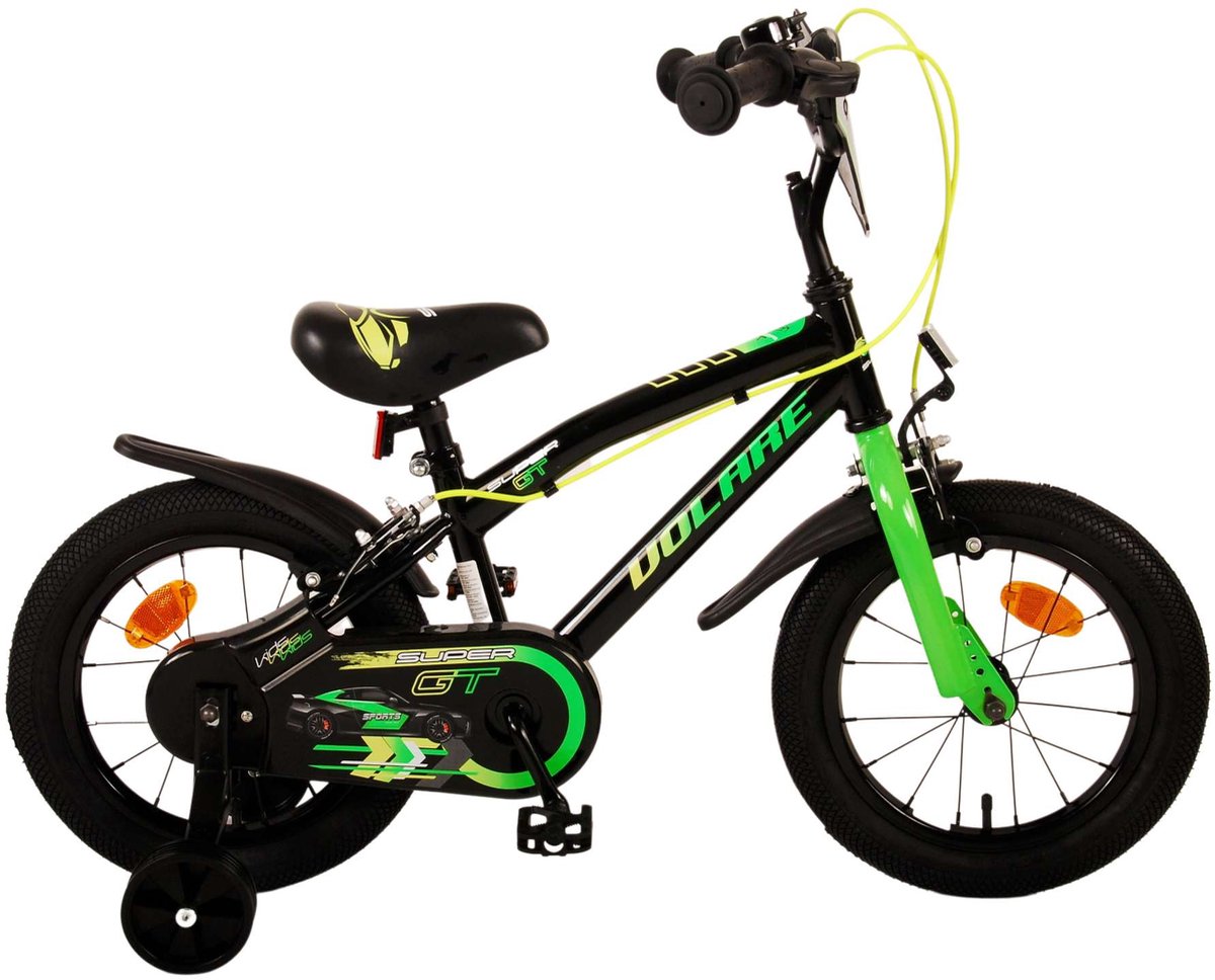 Volare Super GT Kinderfahrrad – Jungen – 14 Zoll – Grün – zwei Handbremsen