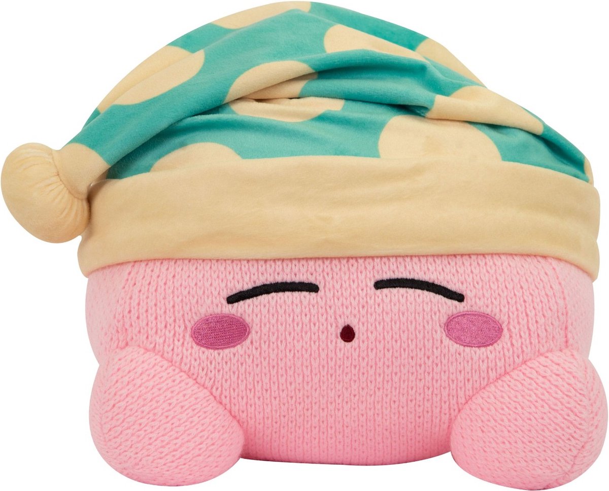 Tomy Kirby: schlafendes Kirby Nuiguru-Strickplüschtier