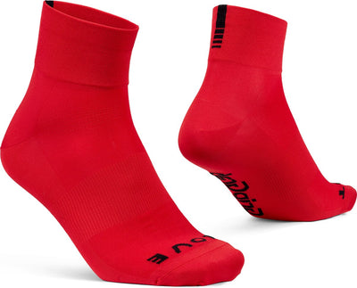 Gripgrab – leichte SL Short Performance Sommer-Radsocken 1 Paar Coolmax-Radsocken Low Cut – Rot – Unisex – Größe L (44-47)