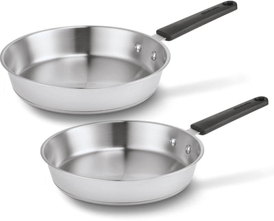 Brabantia Genuss-Bratpfannen-Set ø 24 cm ø 28 cm – Premium – Edelstahl – 90 % recycelt – PFAS-frei – induktionsgeeignet