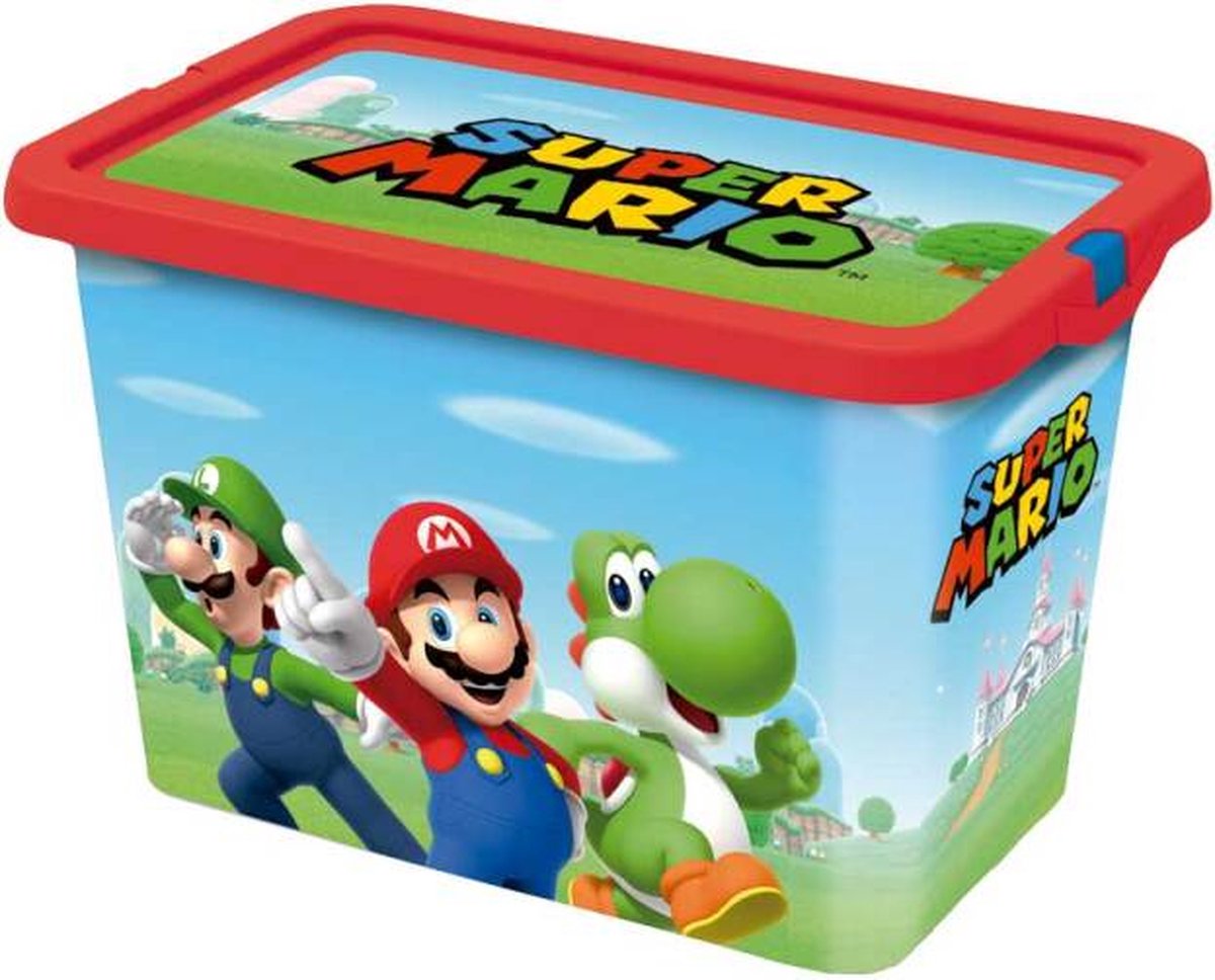 Markenlose Sans-Marque-Aufbewahrungs-Klickbox, 7 l, Super Mario