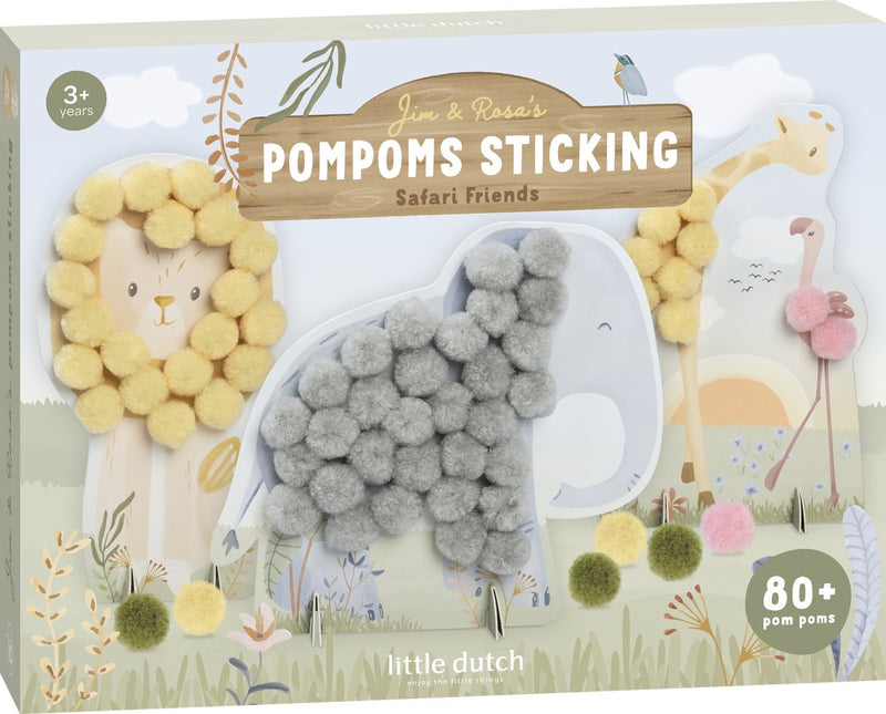 Little Dutch Bastelset mit Pompon-Stickerei – Safari