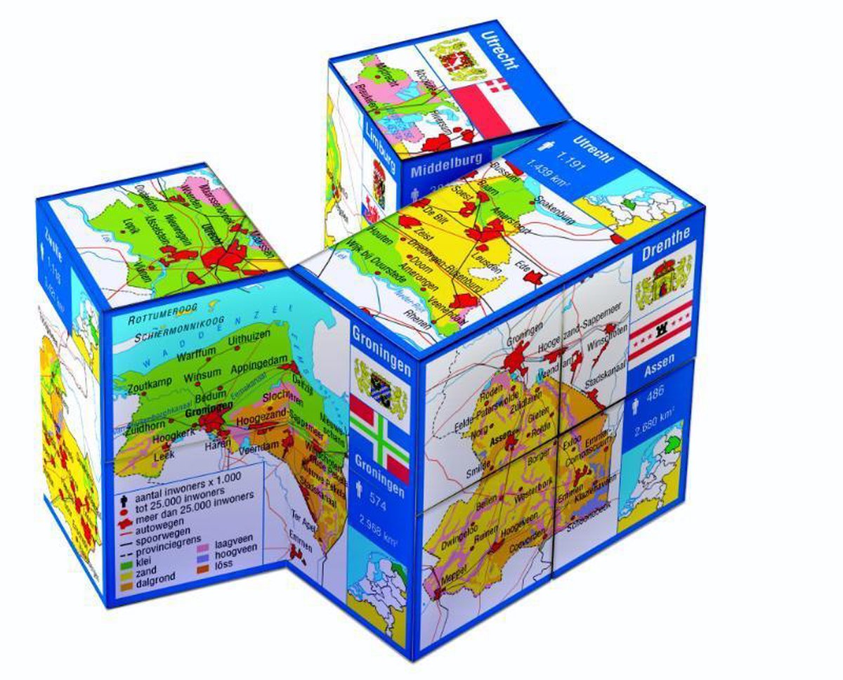 Zoobookoo Würfelbuch - Niederlande - Provinzen