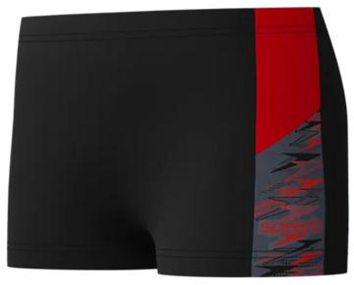 Speedo Dive Aquashort Jungen Sport-Badehose – Schwarz Rot