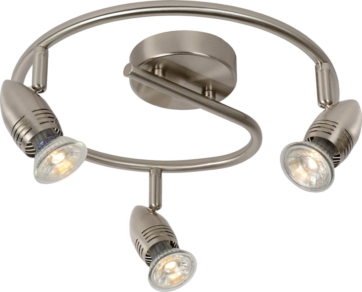 Lucide caro-led - Deckenstrahler (Deckenleuchte) - ø 31 cm - LED - GU10 - 3x5W 2700K - Mattchrom
