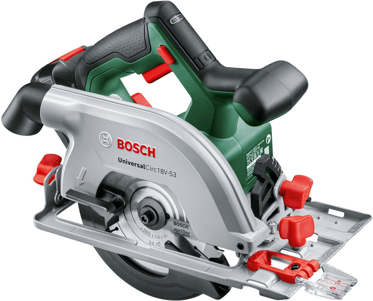 Bosch UniversalCirc 18V-53 Akku-Kreissäge – mit 18V-Akku-Ladegerät – Sägeblatt 160 mm
