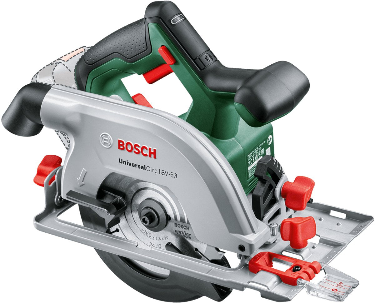 Bosch universalcirc 18v-53 Akku-Kreissäge – ohne 18-V-Akku und Ladegerät