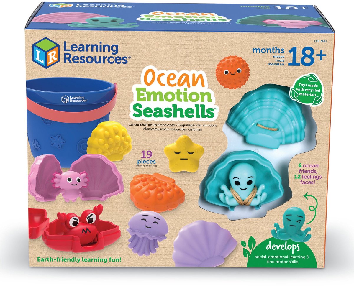 Lernressourcen, Lernspielzeug, Meeresemotion, Muscheln-Set. - 3+