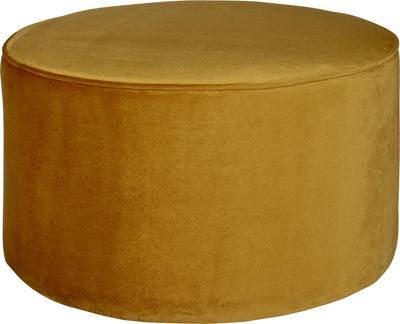 Woood Sara Pouf niedrig – Samt – Ocker – 36 x 60 x 60