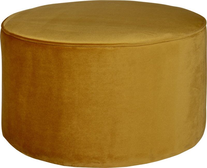Woood Sara Pouf niedrig – Samt – Ocker – 36 x 60 x 60