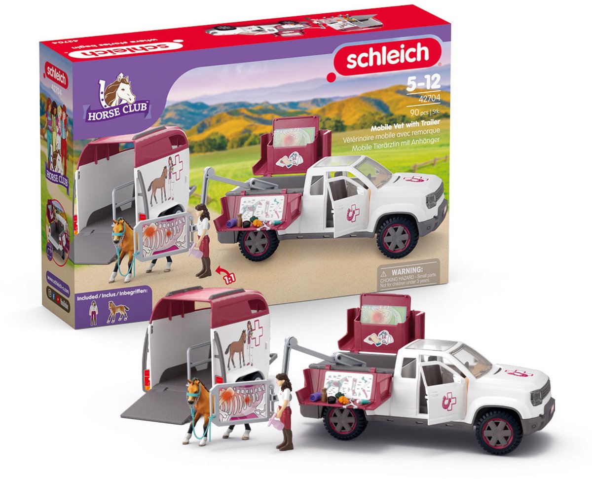 Schleich 42704 Mobiler Tierarzt mit Trailer