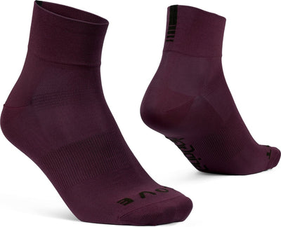 Gripgrab – leichte SL Short Performance Sommer-Radsocken 1 Paar Coolmax-Radsocken Low Cut – Dunkelrot – Unisex – Größe S (38–41)