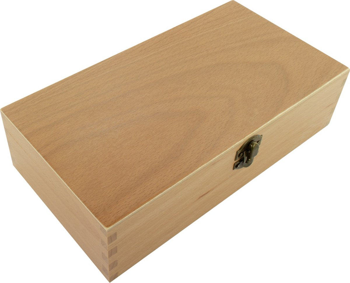 Känguru-Zeichenkasten – 3 Fächer – 25 x 14 x 6,5 cm – lackiert – k-0035d820