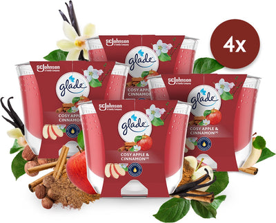 Glade langbrennende Kerze Cozy Apple Cinnamon 100 % Rapswachs