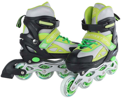 Street Rider Inline Skeelers Green Black Verstellbar, Größe 37-40