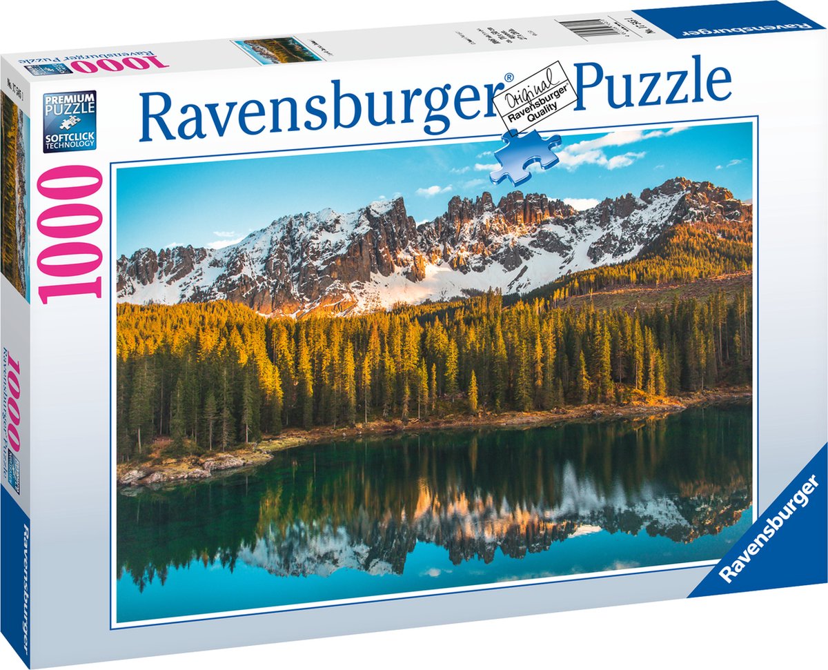 Ravensburger Jigsaw Puzzle Italienische Landschaften Lago di carezza, 1000st.
