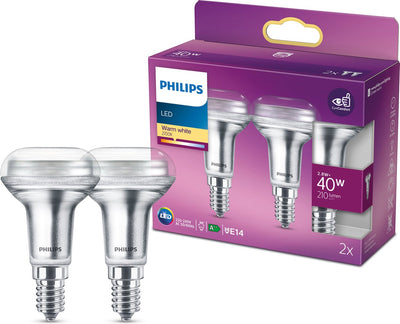 Philips LED-Energiesparreflektor – 40 W – E14 – warmweißes Licht – 2 Stück – Energiekosten sparen