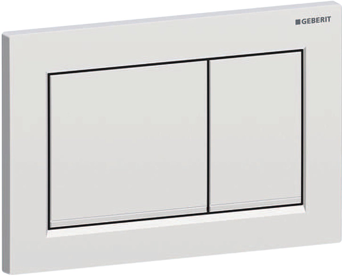 Geberit Omega20 Bedienplatte - 2-Tasten-Unterputz - Rechtecktasten - Matchr. leicht zu reinigen