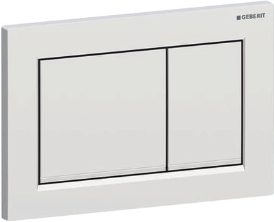 Geberit Omega20 Bedienplatte - 2-Tasten-Unterputz - Rechtecktasten - Matchr. leicht zu reinigen