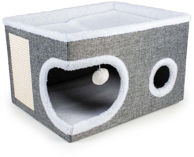 Duvo plus Entspannung! Kratzhaus Greg für Katzen 53x42x33cm grau
