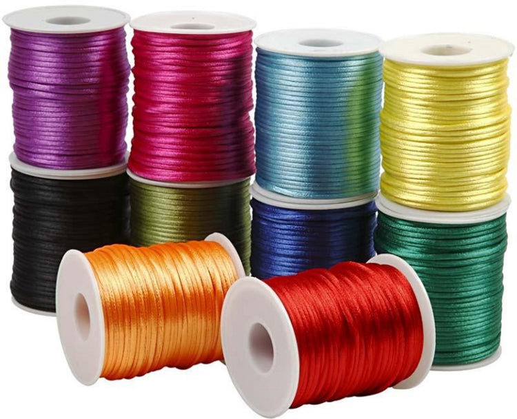 Kreativfirma Satinkabel, Dicke 2 mm, starke Farben, 10x50 m 1 Box