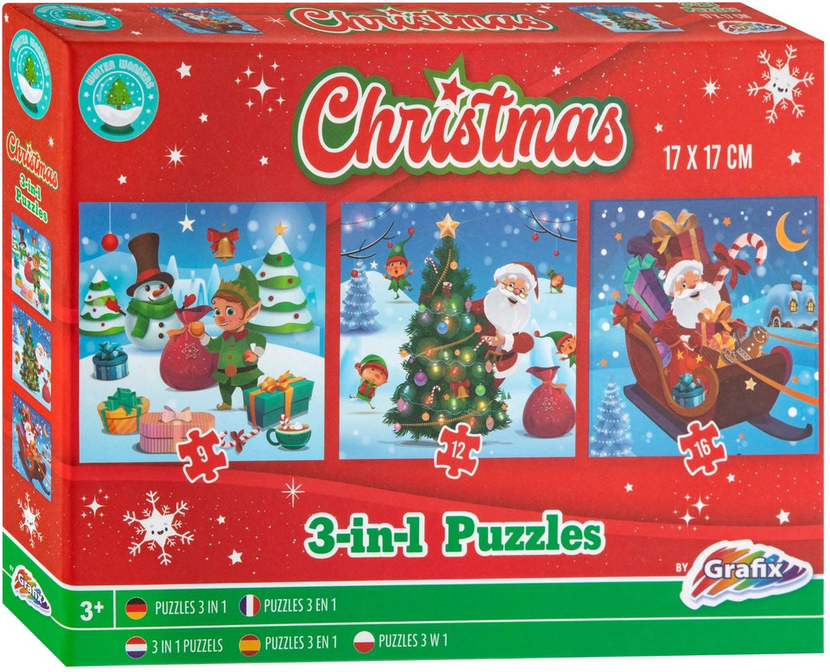 Weihnachten 3-in-1-Puzzle