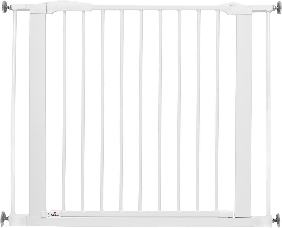 Babydan Perfect Close Treppenschutzgitter ohne Bohren – 77,3 – 97,1 cm – Klemmmontage – Weiß