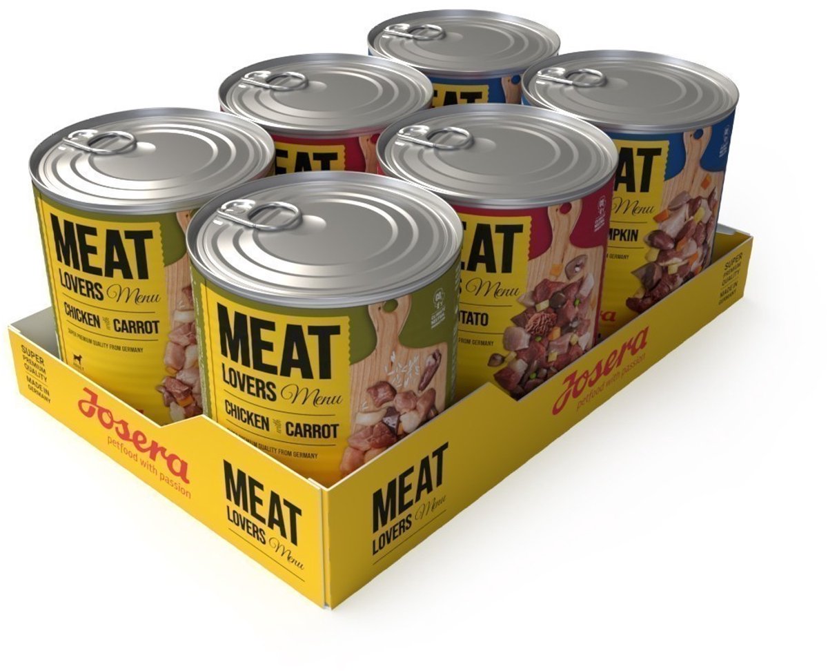 Josera Fleischliebhabermenü - Hundefutter - Multipack - 6 x 800 gr