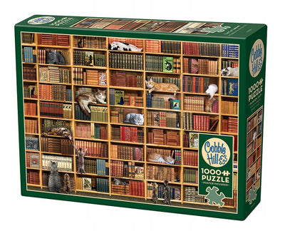 Cobble Hill Puzzle Katzenpuzzle 1000 Teile – Die Katzenbibliothek.