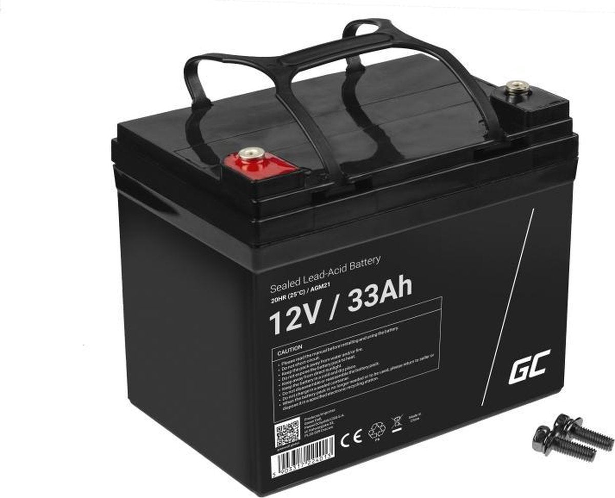 Grüne Zelle 12 V 33 Ah VRLA AGM-Batterie mit B3-Anschluss
