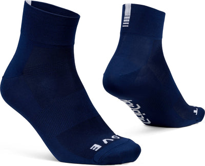 Gripgrab – leichte SL Short Performance Sommer-Radsocken 1 Paar Coolmax-Radsocken Low Cut – Marineblau – Unisex – Größe S (38–41)