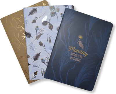 Ty KTC Notizbuch A5 Natural Beau 3er-Set. 80 Seiten 80-Gramm-Papier.