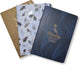 Ty KTC Notizbuch A5 Natural Beau 3er-Set. 80 Seiten 80-Gramm-Papier.