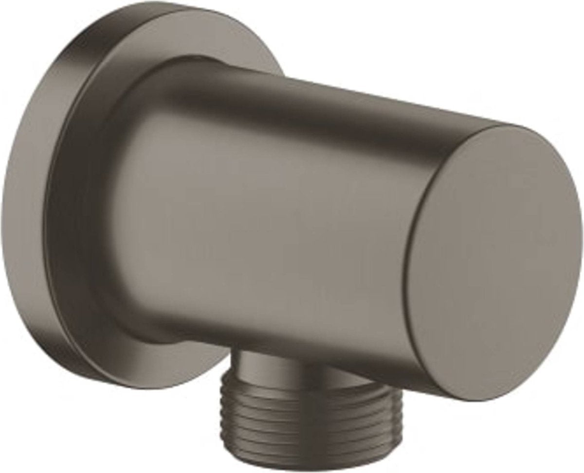 Grohe rain shower connection bend round - brushed hard graphite (matte anthracite)
