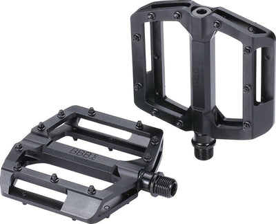 BBB Cycling MTB-Pedale – Enigma – Plattformpedale mit Griffstiften, abgedichteten Lagern – Mountainbike-Pedale – Mattschwarz – 100 x 100 mm – BPD-38