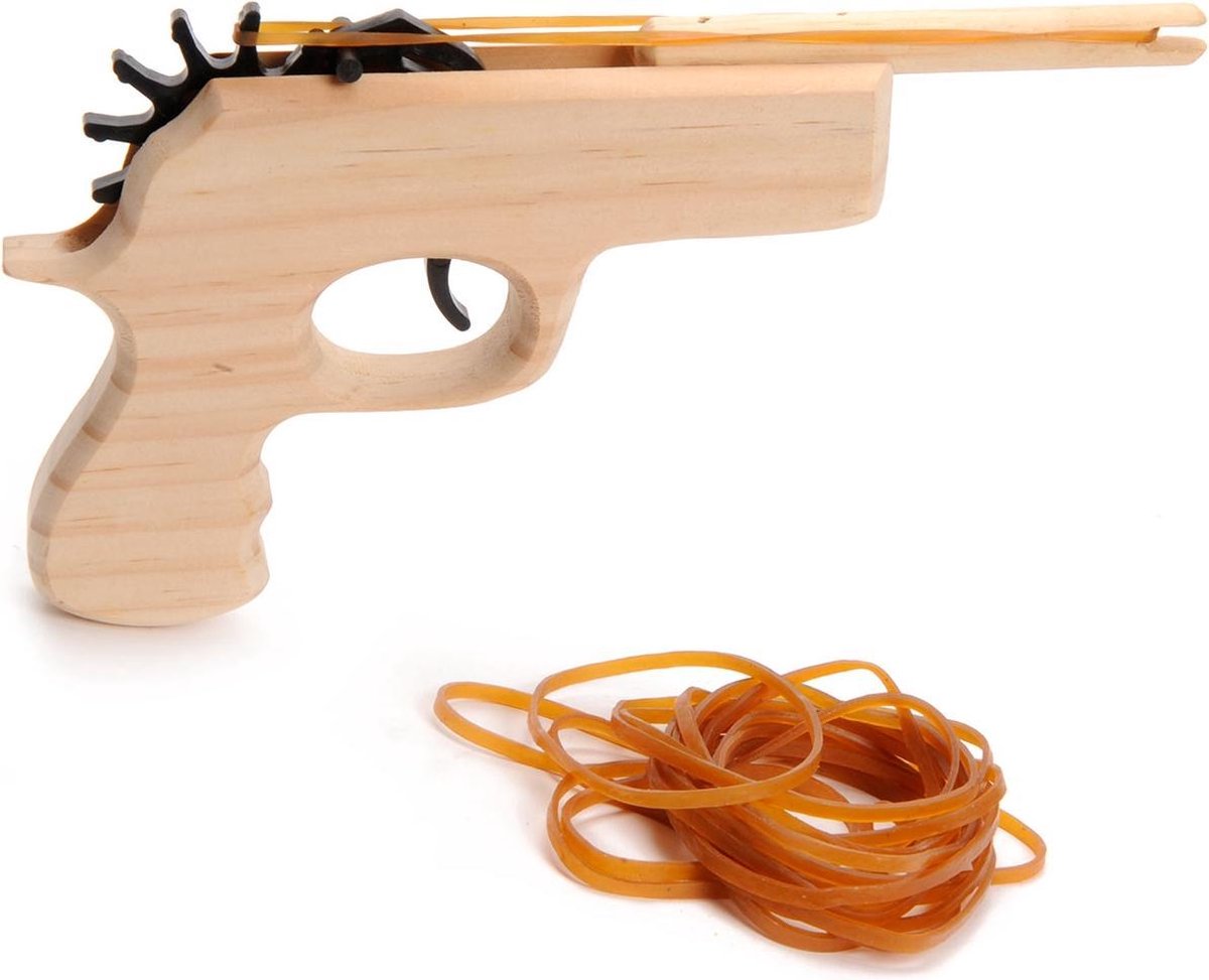 Playwood -Holzpistole mit Gummiband