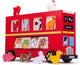 Bigjigs Formsortierer aus Holz, roter Tierbus – 21-tlg.