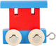 Kleiner Fuß - Holzschrift Wagen rot blau - 12 Stücke