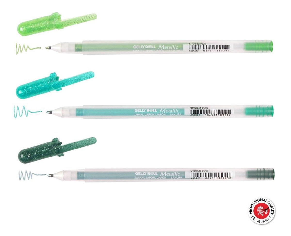 Sakura Gelly Roll Metallic Set 3 Gelpennen Wald