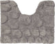 Sealskin-Toilettenvorleger mit Kieselsteinen, 50 x 60 cm, Baumwolle, Grau