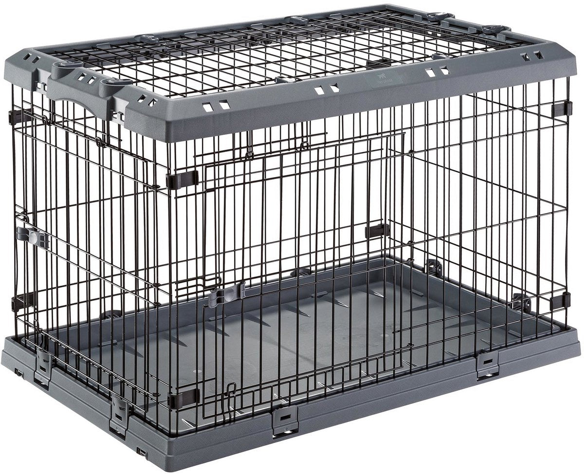 Ferplast Superior Hundebox grau – Bank – 92 x 58 x 62 cm