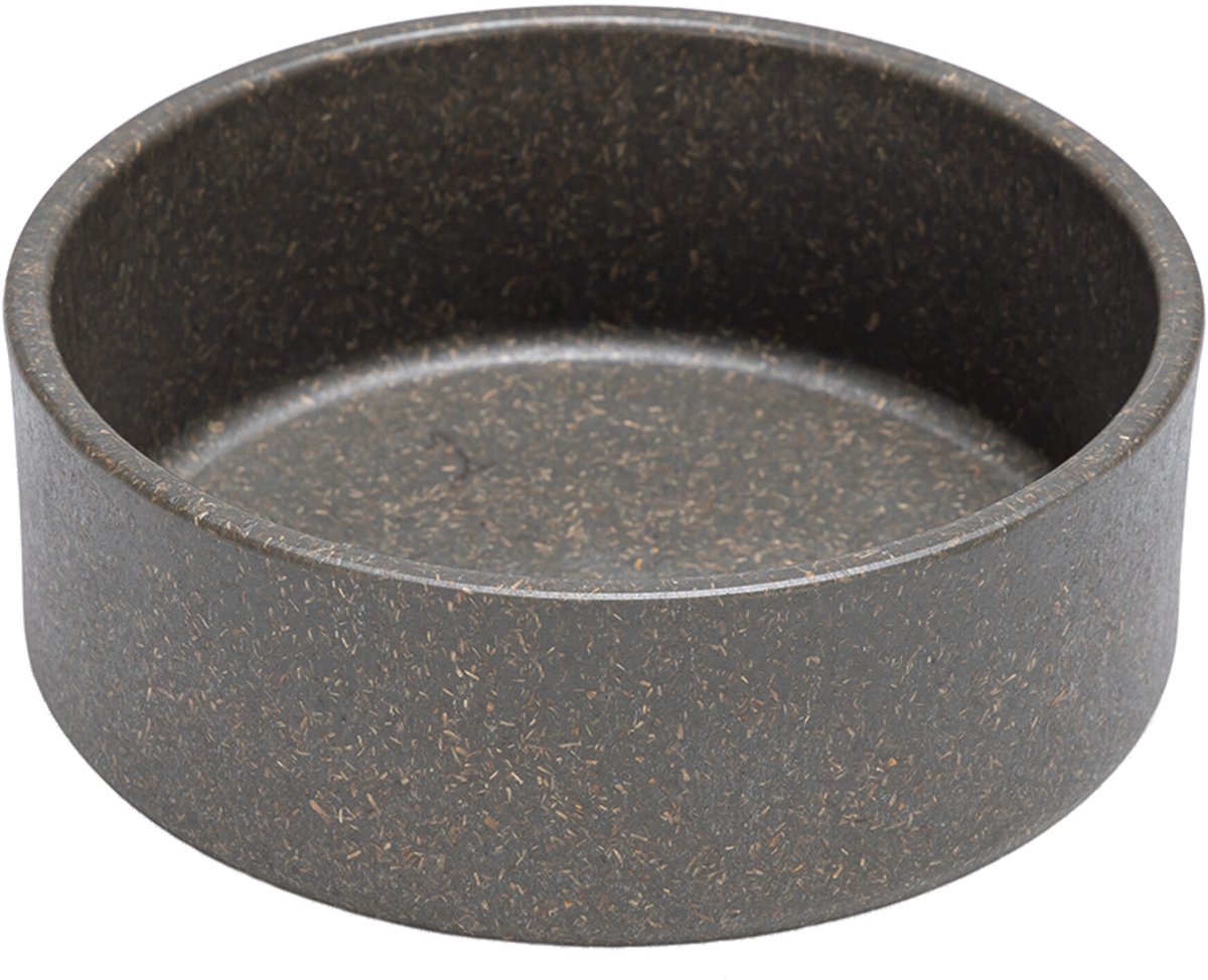 Designed by Lotte Noor Hundefutternapf – Futternapf Trinknapf – spülmaschinenfest – Bambus – Grau – 17 cm