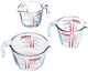 Pyrex-Maatbeker, Set mit 3 Stück - | klassisches Vorbereitungsgeschirr