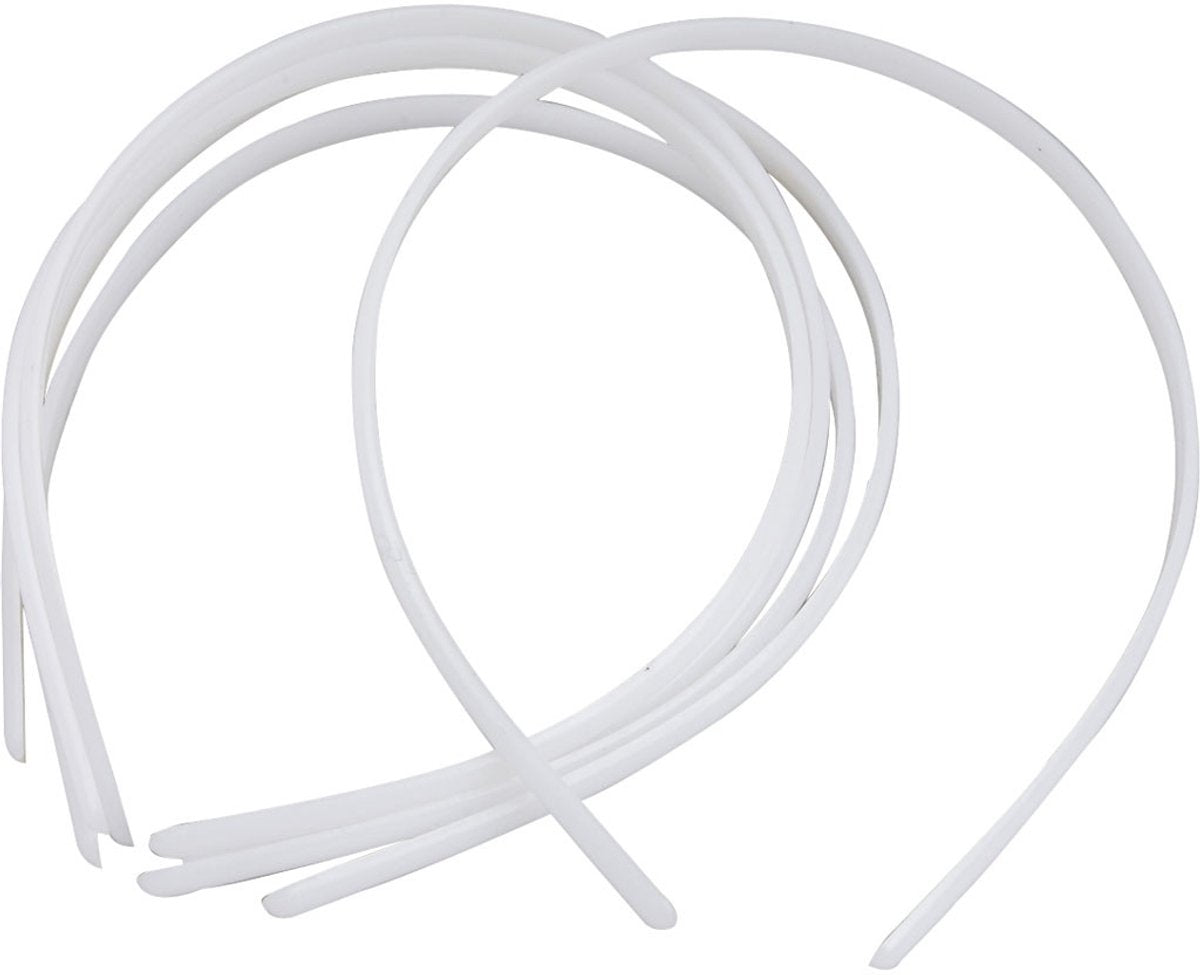 Creativ Company Haarbänder, B: 8 mm, weiß, 20 Stück 1 Box