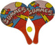 Sommerliches Beachball-Set mit Graffiti