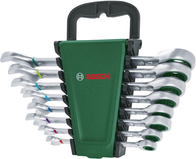 Bosch Ringmaulschlüssel - 8-teiliges Set - Ringmaul-Ratschenschlüssel