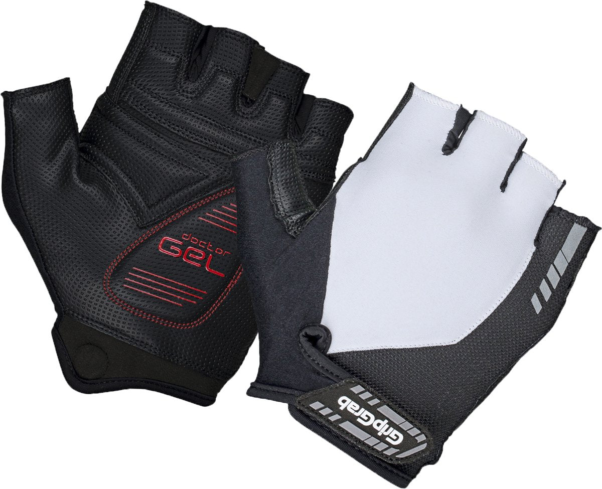 Gripgrab - Progel gepolsterte Kurzfinger-Sommer-Fahrradhandschuhe Fahrradhandschuhe mit Polsterung - Weiß - Unisex - Größe XL